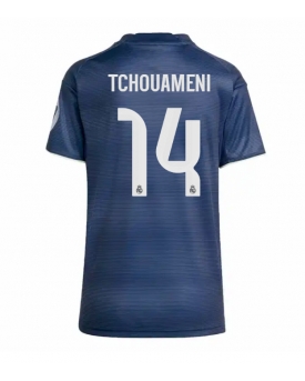 Billige Fotballdrakt Real Madrid Aurelien Tchouameni #14 Replika Bortedrakt Dame 2025-26 Kortermet Billige Fotballdrakt Real Madrid Aurelien Tchouameni #14 Replika Bortedrakt Dame 2025-26 Kortermet